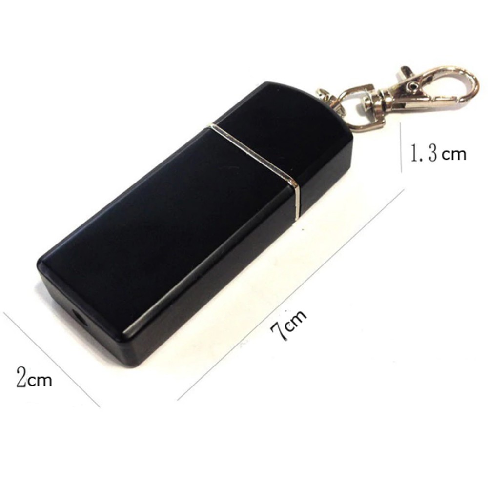 Asbak Portable Enclosed Ashtray Stainless Steel with Keychain - YH-005 - Black