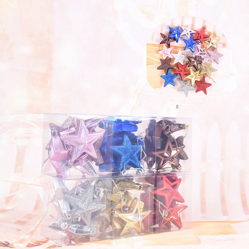 7Cm Three-Dimensional Plastic Five-Pointed Star Set Box