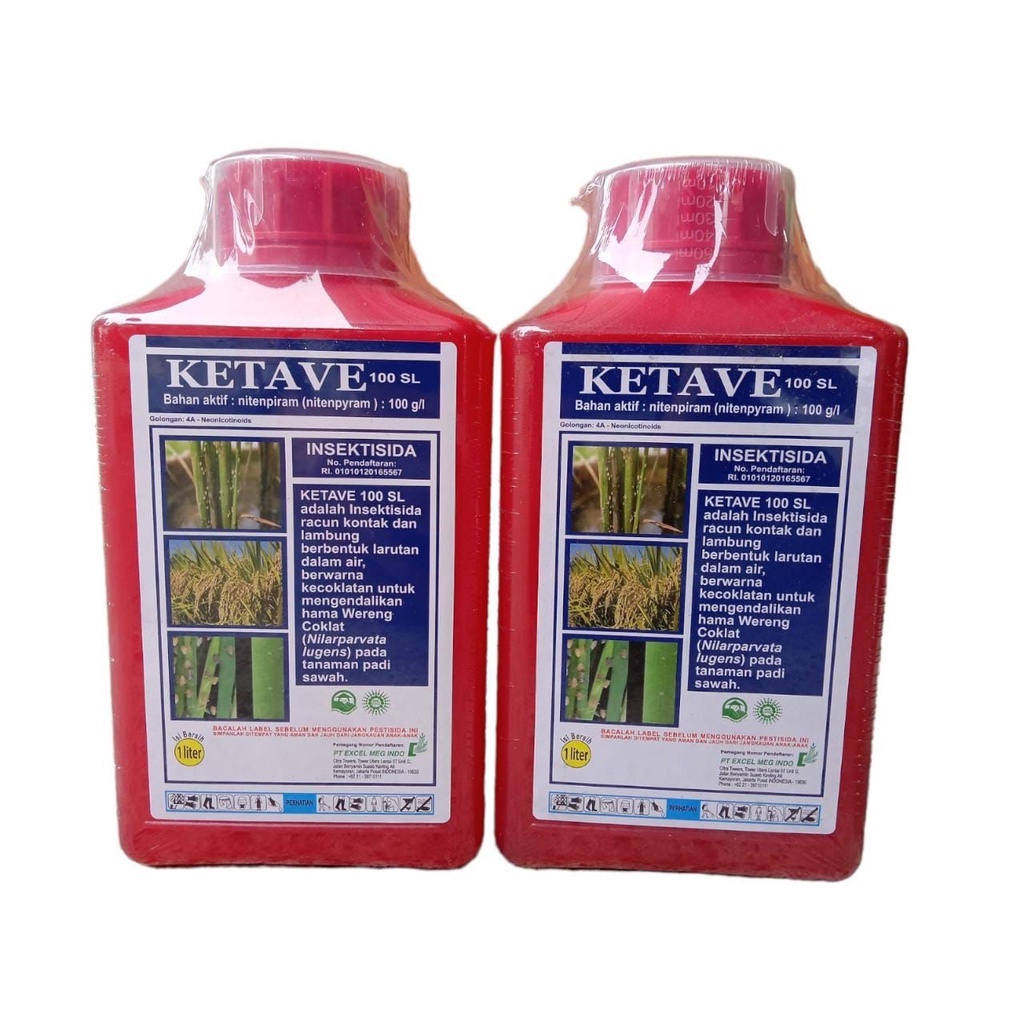 Insektisida Ketave 100 sl 1 liter Pembasmi Wereng Bahan aktif : Nitenpiram 100 g/l Syram, Desanto 200g/l Niten 100 g/l