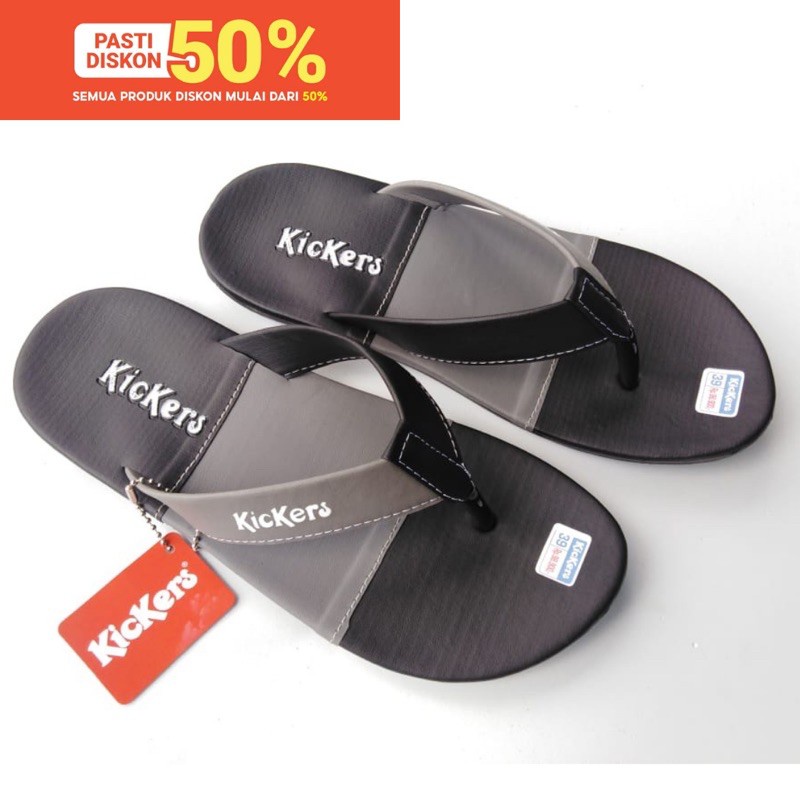 Sandal Jepit Pria Kekinian Kickers 3 Warna | Sandal Branded | Sandal Modis