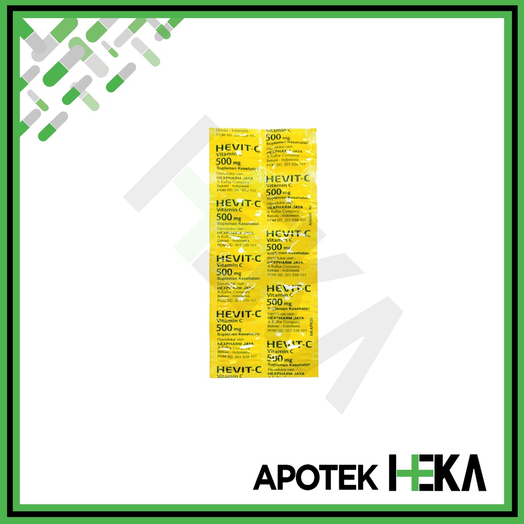 Hevit-C 500 mg Strip isi 10 Tablet - Vitamin C (SEMARANG)