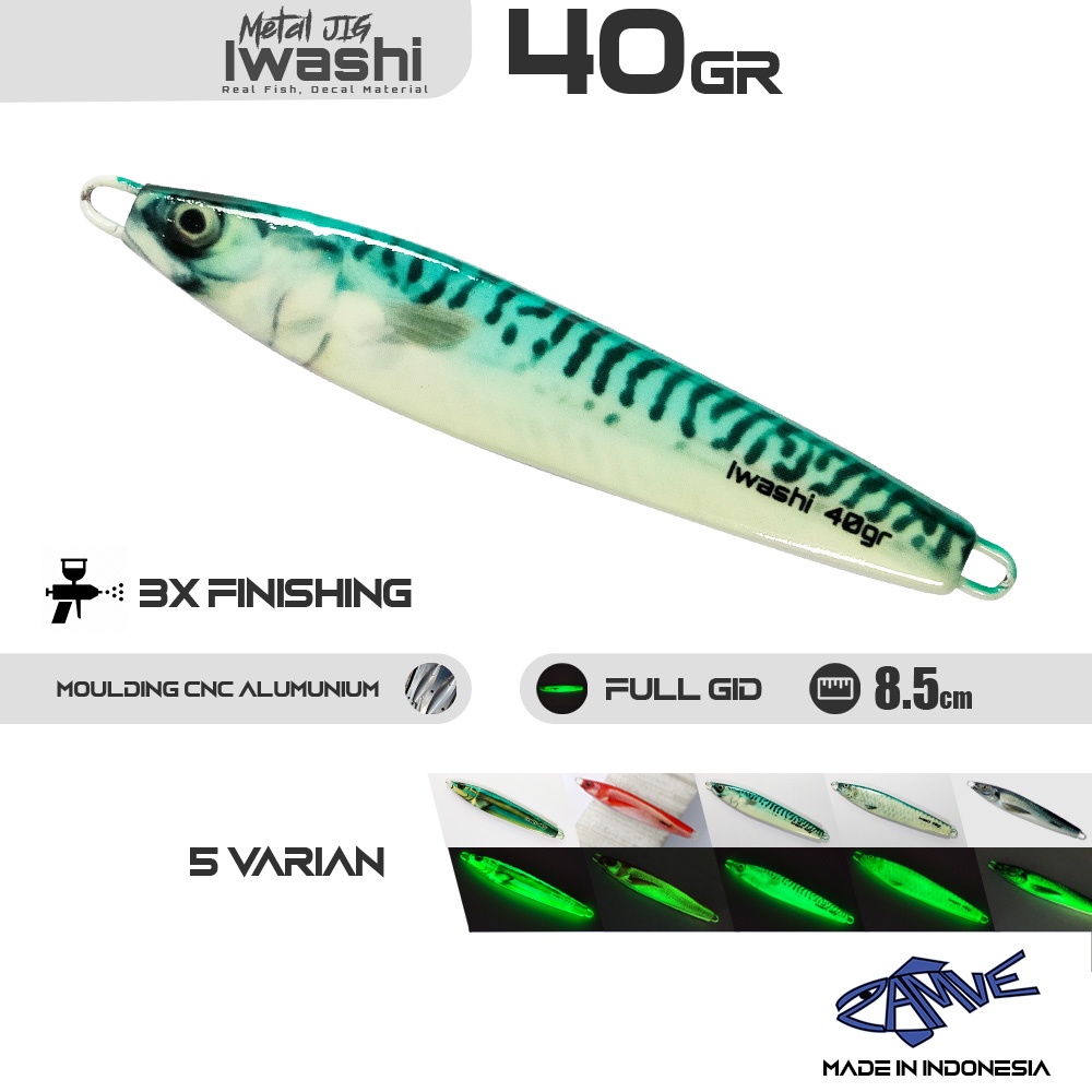 Metal Jig Zamve Iwashi 40Gr Metal Jig 40Gr Metal Jig 40Gram Metal Jig Decal