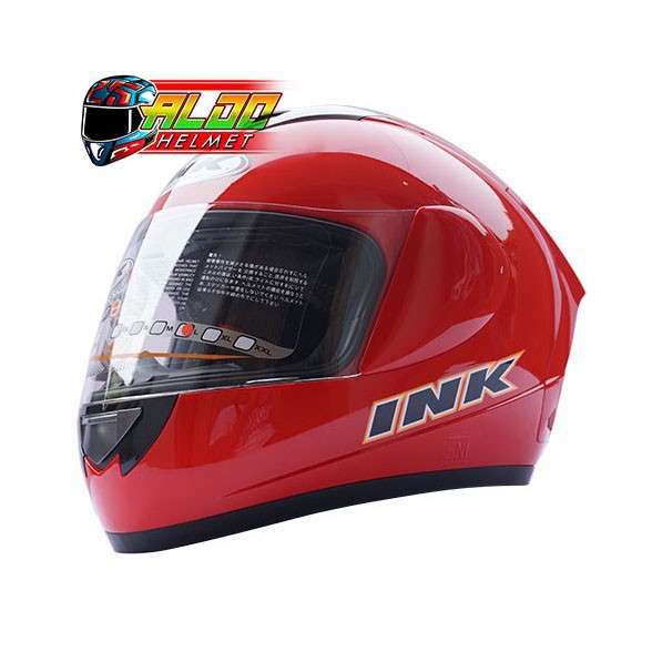 HELM INK CL MAX SOLID FIRE RED ORIGINAL JUAL FULL FACE JPX KYT - SIZE M