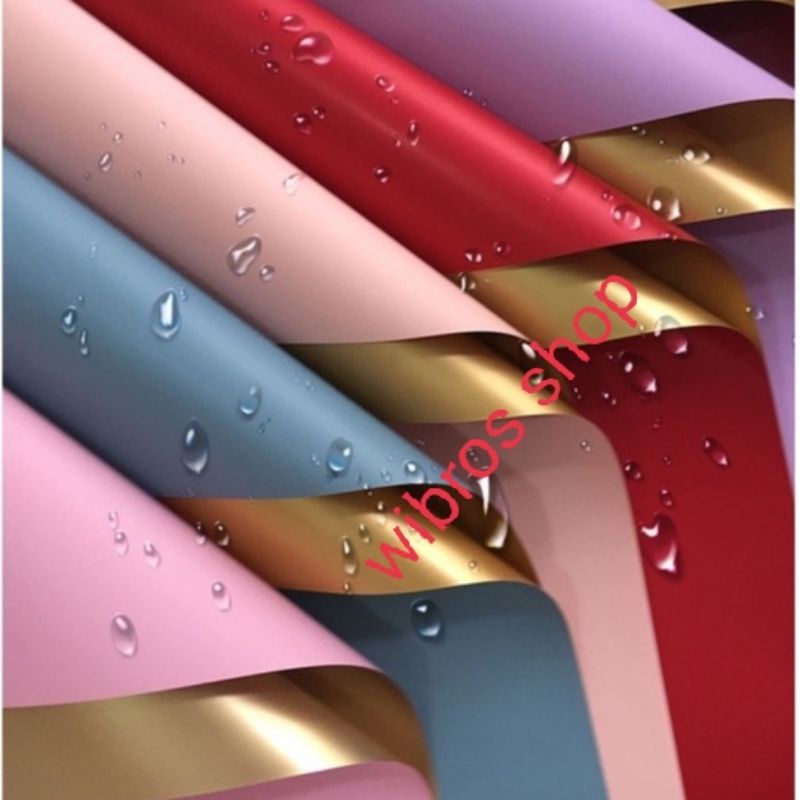 

flower wrapping Los gold color ecer kertas buket
