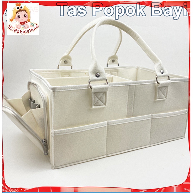 Baby Diaper Organizer Tas Popok Peralatan Bayi Tas Penyimpanan Bayi Ruang besar, ringan dan bernapas