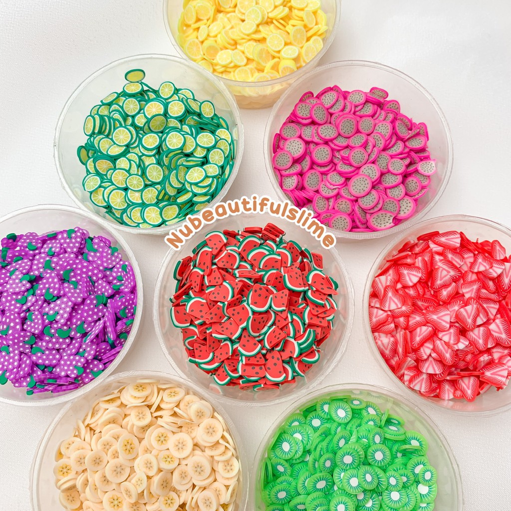 FIMO SLICE FIMO FRUIT SLICE FIMO BUAH NAIL ART HIASAN SLIME