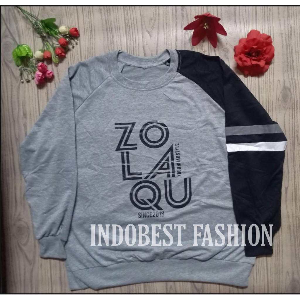 TERMURAH BIG SIZE ZLQ LENGAN PANJANG FASHION WANITA / SUPER JUMBO SWEATER BLOUSE