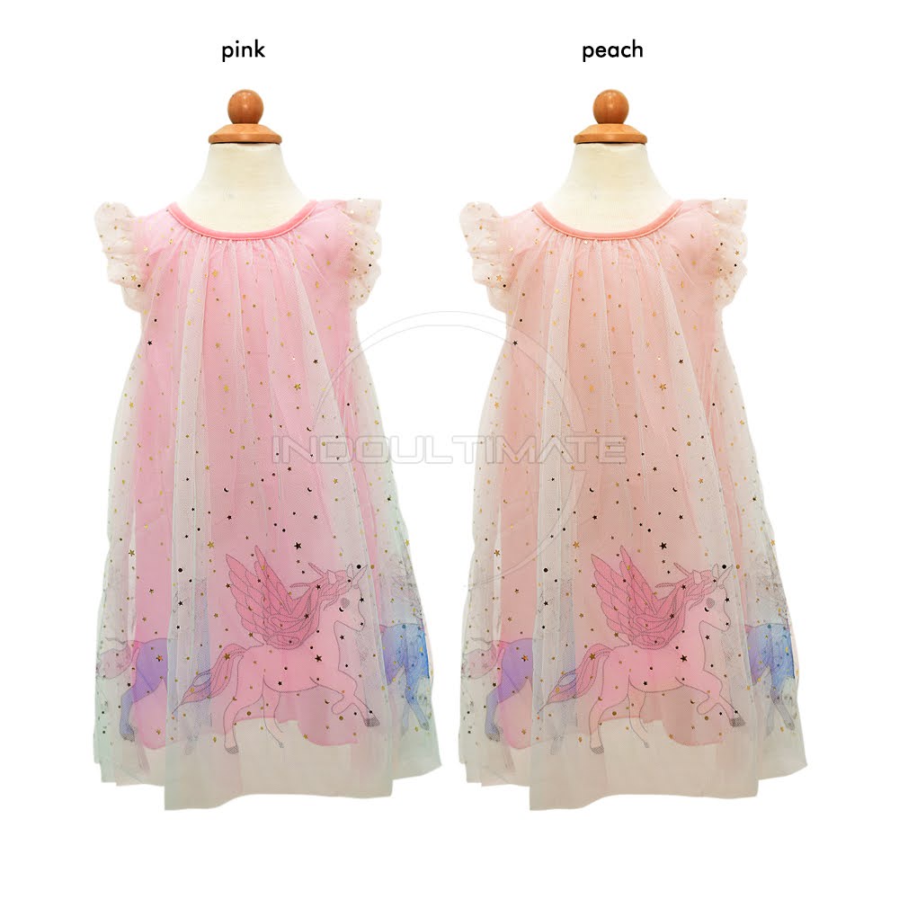 1Pcs Dress Pesta Bayi Import Dress Unicorn Bayi Perempuan DRI-102 Gaun Anak Perempuan Setelan Rok Tutu Bayi Pakaian Balita Cewek