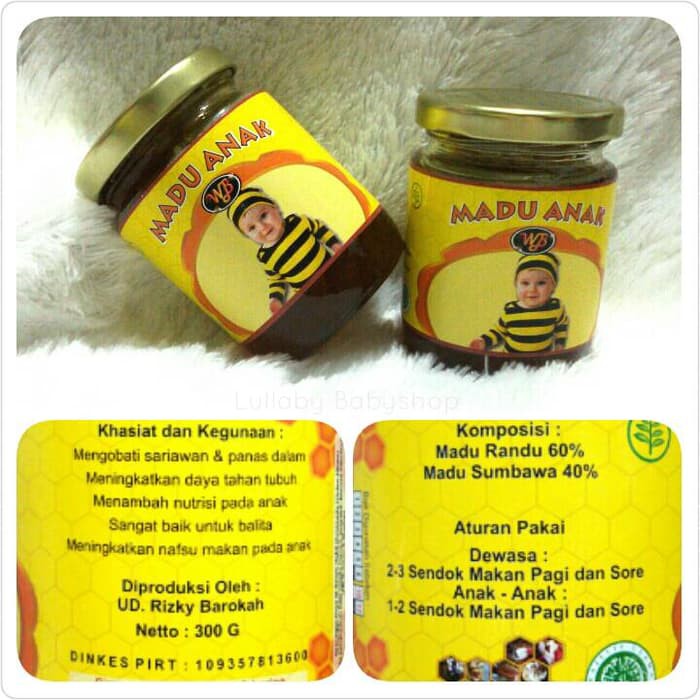 

madu anak 300gr randu sumbawa asli kids honey suplemen vitamin sehat
