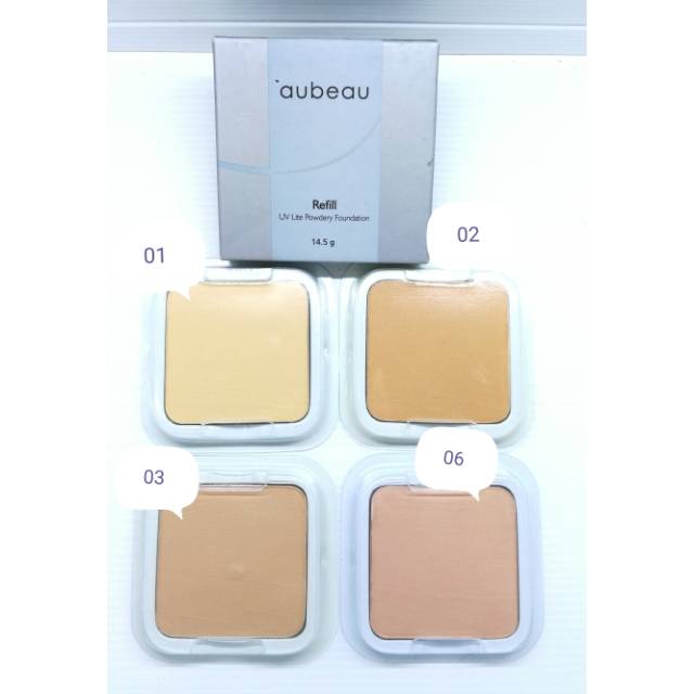 Aubeau UV Lite Powdery Foundation Refill/Bedak Padat Aubeau
