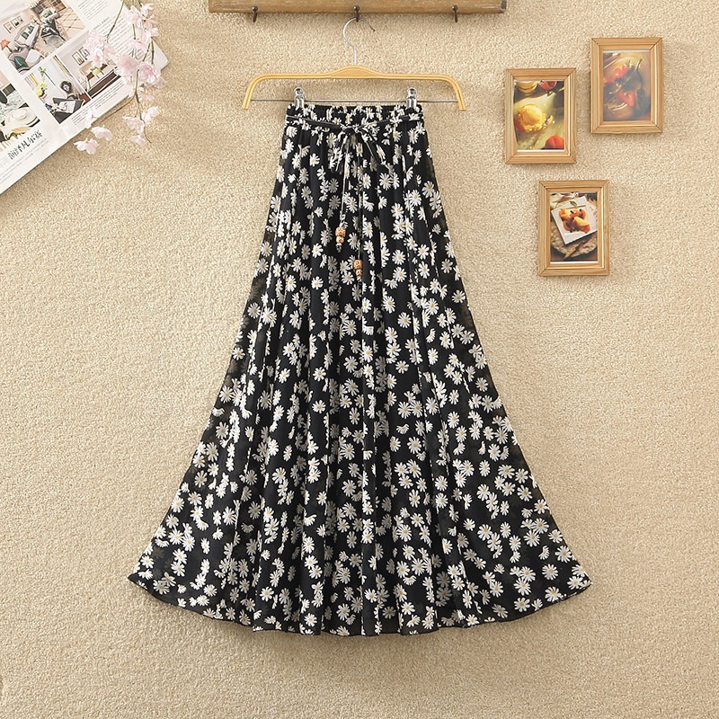 [UNI 027A] ROK PANJANG | ROK KOREA | FASHION SKIRT KOREA | ROK MOTIF BUNGA | ROK PREMIUM