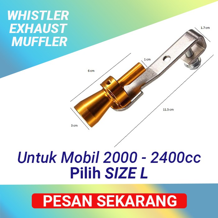 Penyiul Turbo Palsu Fake Turbo Whistler Exhaust Muffler Knalpot Mobil - All Variant