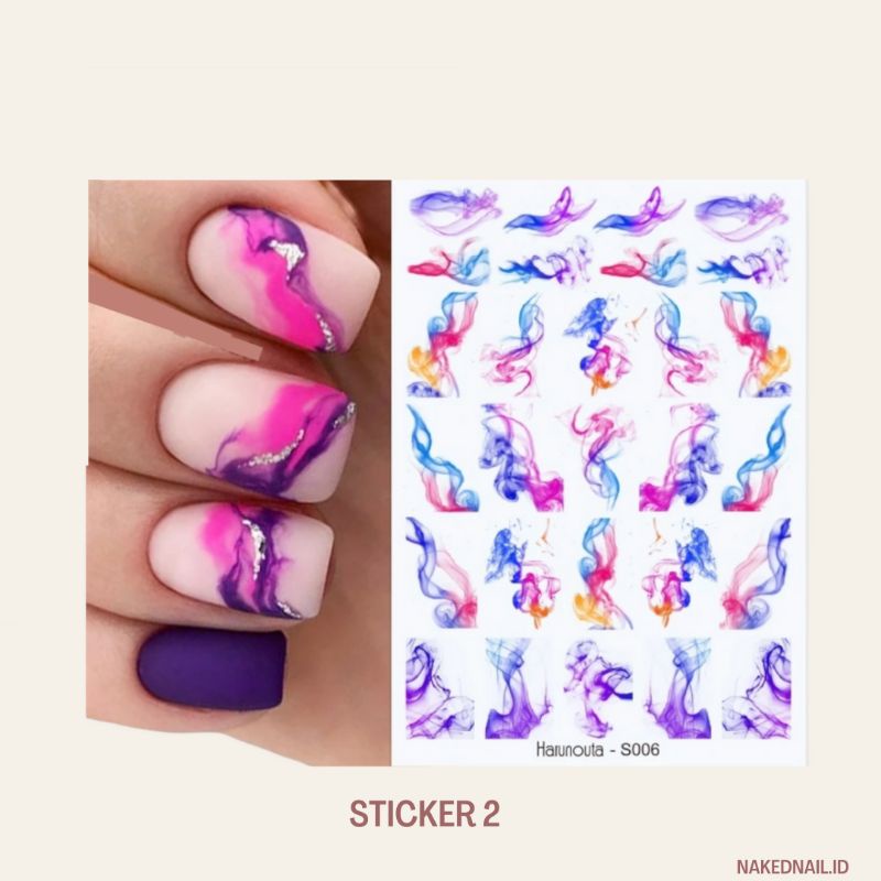 sticker kuku nail art sticker marble stiker kuku marmer nail art