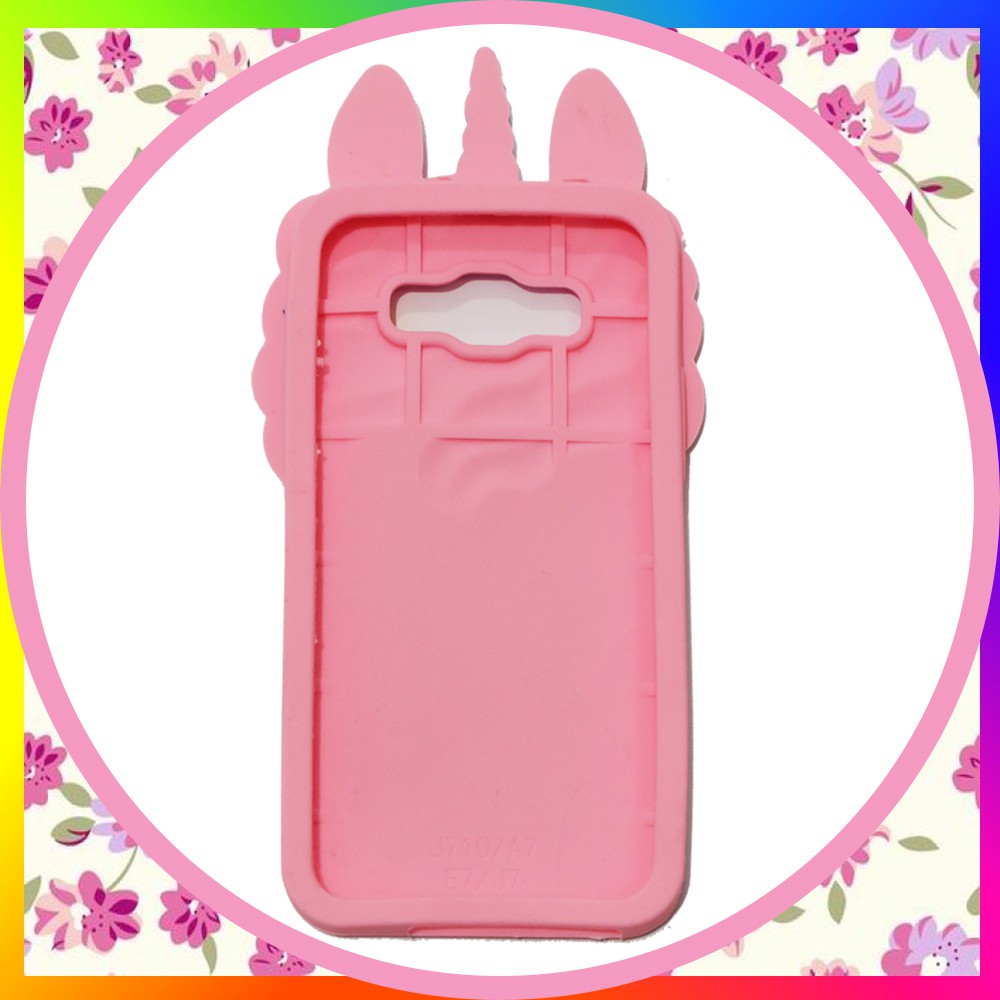 Silicone Rubber 3D Case Unicorn For Samsung Galaxy On 7 Kuda Poni Samsung Galaxy On 7