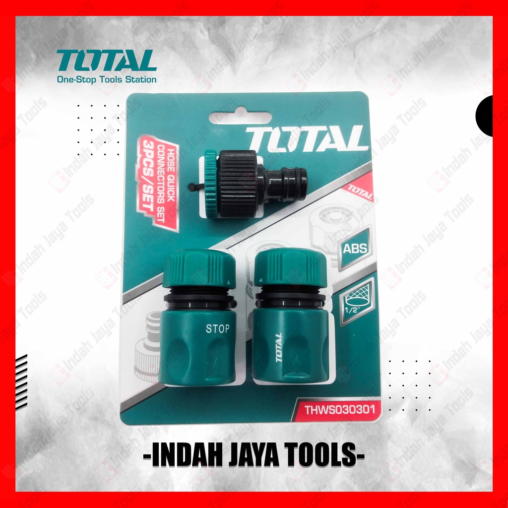 TOTAL THWS030301 Hose Quick Connector Set 3 Pcs Konektor Selang Air Sambungan Selang