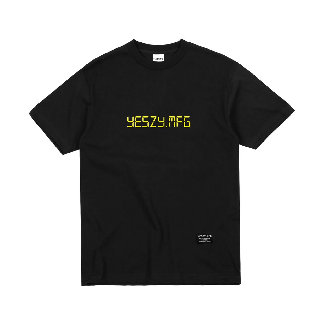 YESZY.MFG Tshirt Black Digital F. Yellow