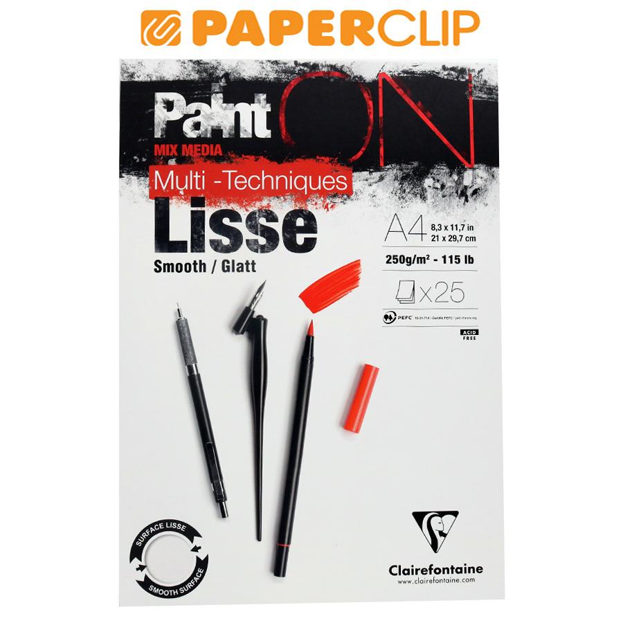 

PAPER PAD CLAIREFONTAINE PAINT ON SMOOTH WHITE A4 975729C