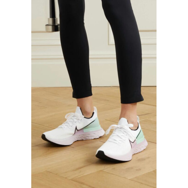 nike react infinity run flyknit all white