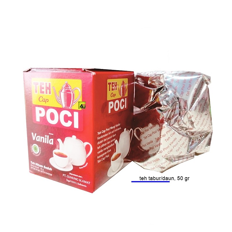 

Teh Cap POCI - Teh Hitam Aroma Vanila - 50gr DAUN TABUR TUBRUK