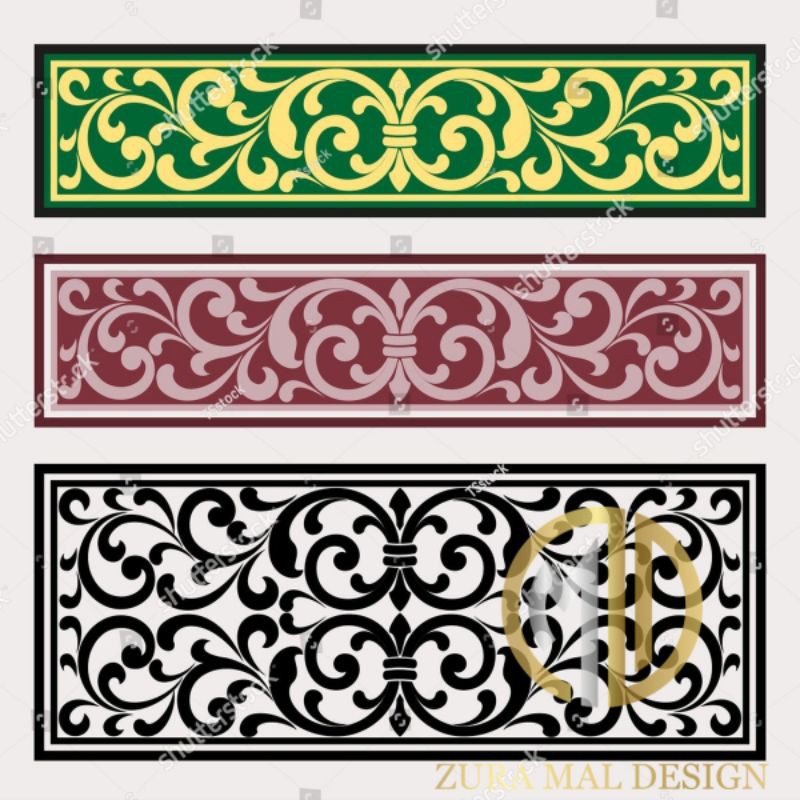 

mal stensil cetakn motif lis
