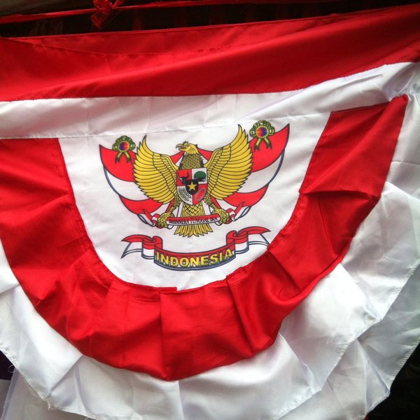 BENDERA BACKGROUND MERAH PUTIH TERBARU TERMURAH 360CM X 70CM