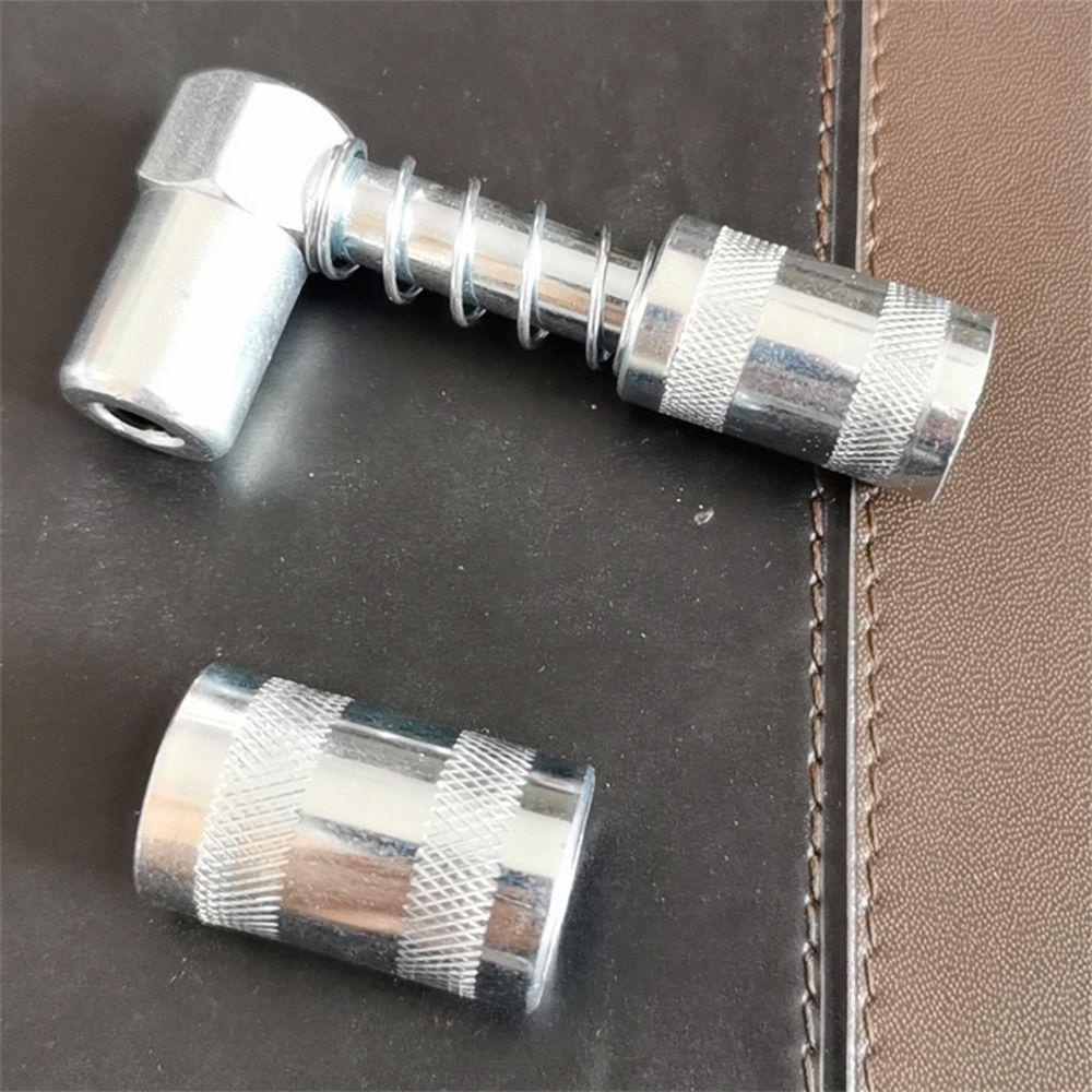 Lanfy 90derajat Grease Coupler Auto Mobil1/8NPT Nozzle Gemuk Kepala Lengan Kunci Konektor Klip Gemuk Alat Kopler