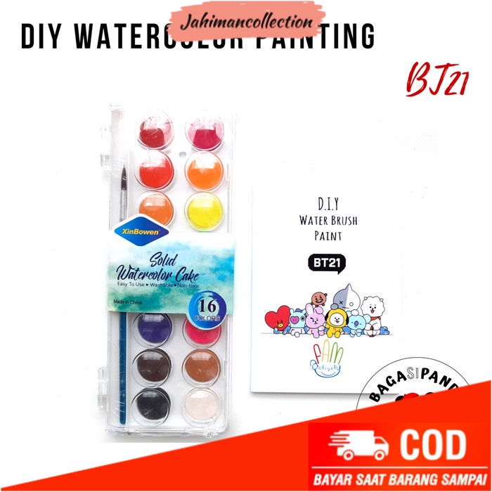 

✨ BISA COD ✨ BT21 Watercolor Card / Kartu Mewarnai BT21