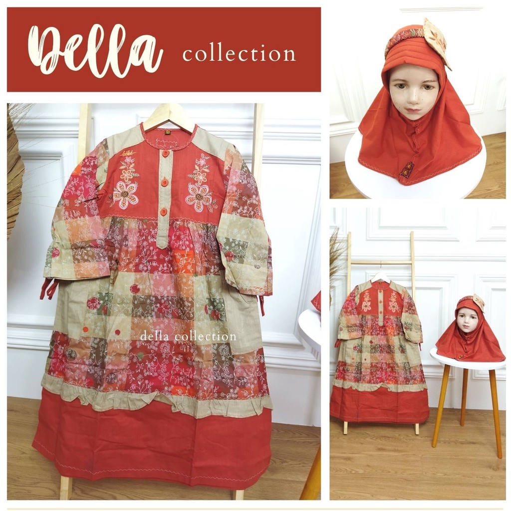 PROMO CUCI GUDANG | baju muslim anak Gamis Batik (Size 4)