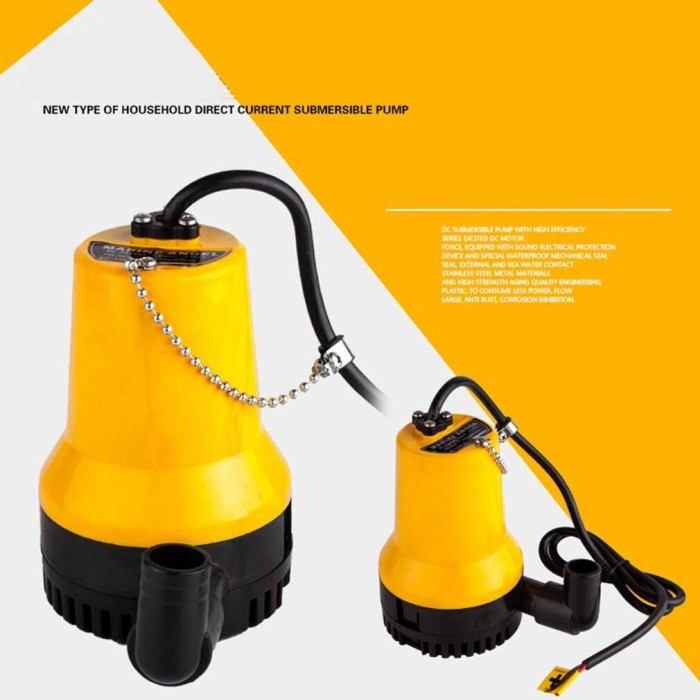 Pompa Air Submersible Water Bilge Pump 12V - BL-2512S - Kuning