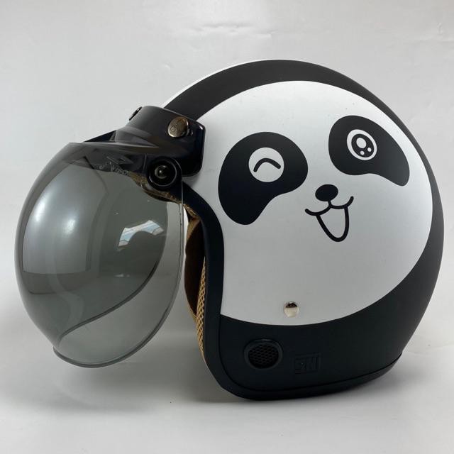  HELM  BOGO RETRO MOTOR  SNI  MOTIF PANDA Shopee Indonesia