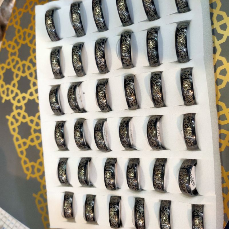 cincin titanium tauhid hitam