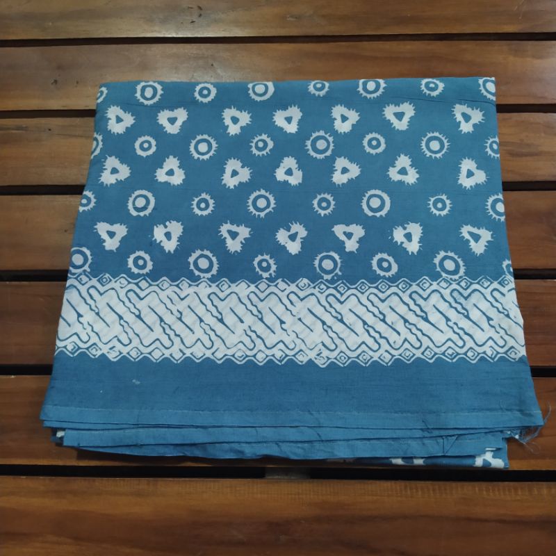kain Paris batik cap premium indigo