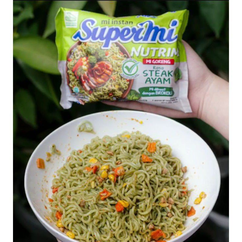 Supermi Nutrimi Mie Goreng Rasa Steak Ayam 80 gr Mie Brokoli