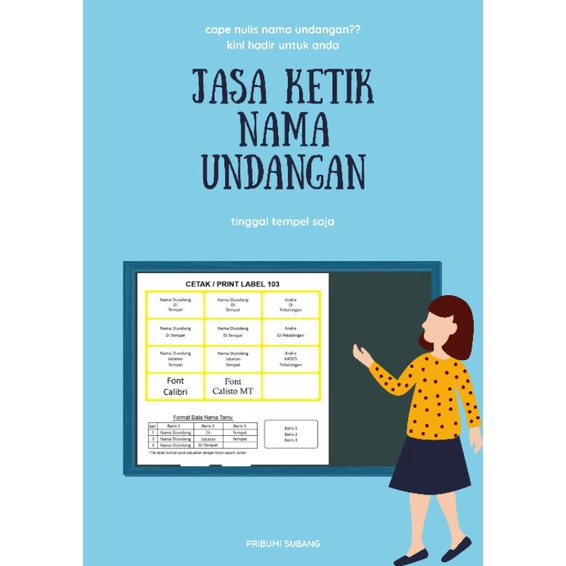 

ketik label undangan tinggal tempel