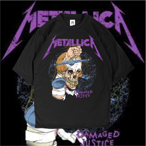 T-shirt band metal METALLICA kaos oversized jumbo pria wanita