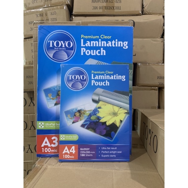 

LAMINATING TOYO UKURAN A4 TEBAL 100 MICRON