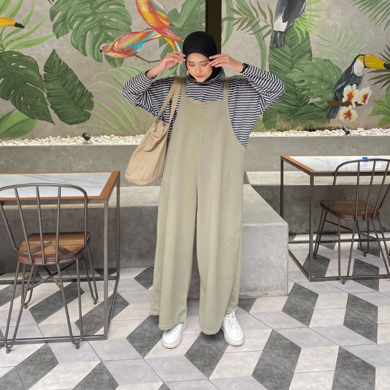Jual jumpsuit muslim - baju kodok korea | Shopee Indonesia
