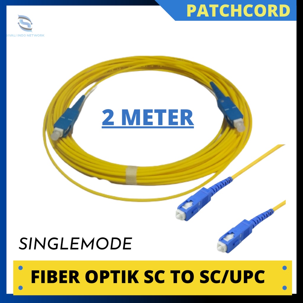 PATCHCORD FIBER OPTIK 2 METER SC UPC SC UPC SM SP 2.0mm SIMPLEX LSZH