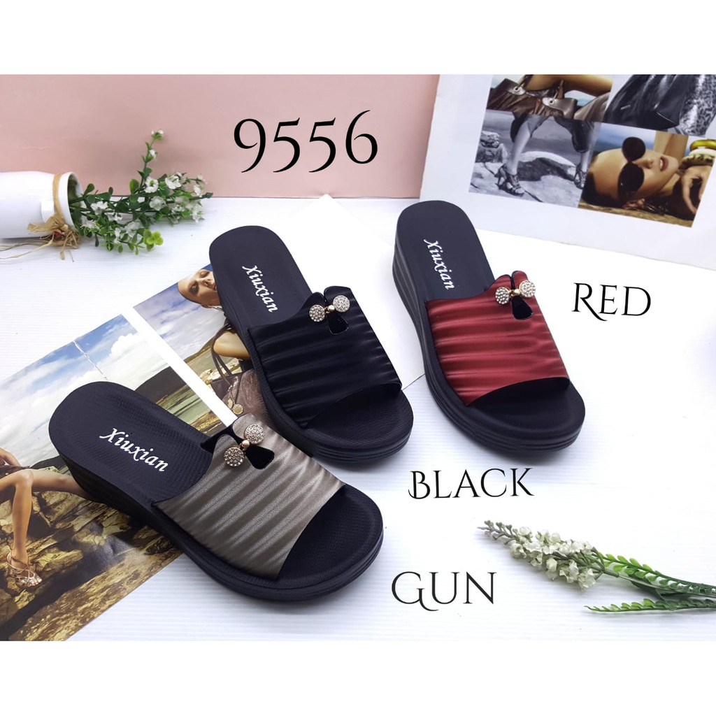 COD SENDAL XIU XIAN WEDGES WANITA TERBARU / SANDAL WEDGES XIU XIAN KERJA KULIAH PESTA TERKINI TERHIT