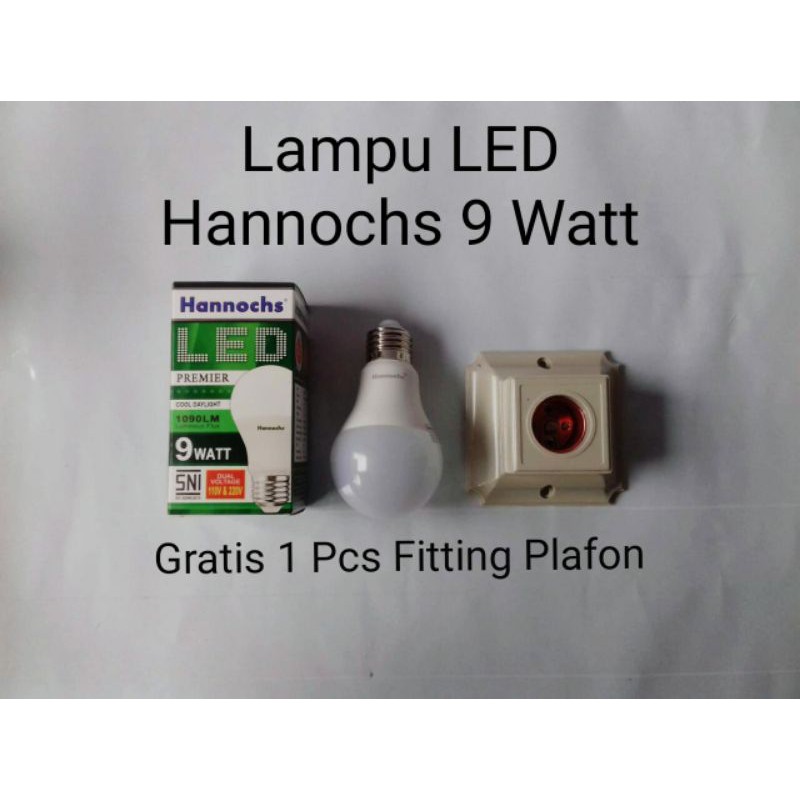 Lampu Bohlam LED Merk Hannochs Hannoc Hanok 9 W 9 Watt Hemat Energi