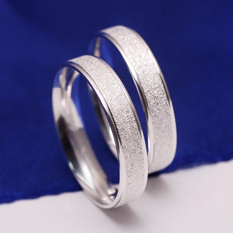 Cincin titanium pasir silver murah meriah