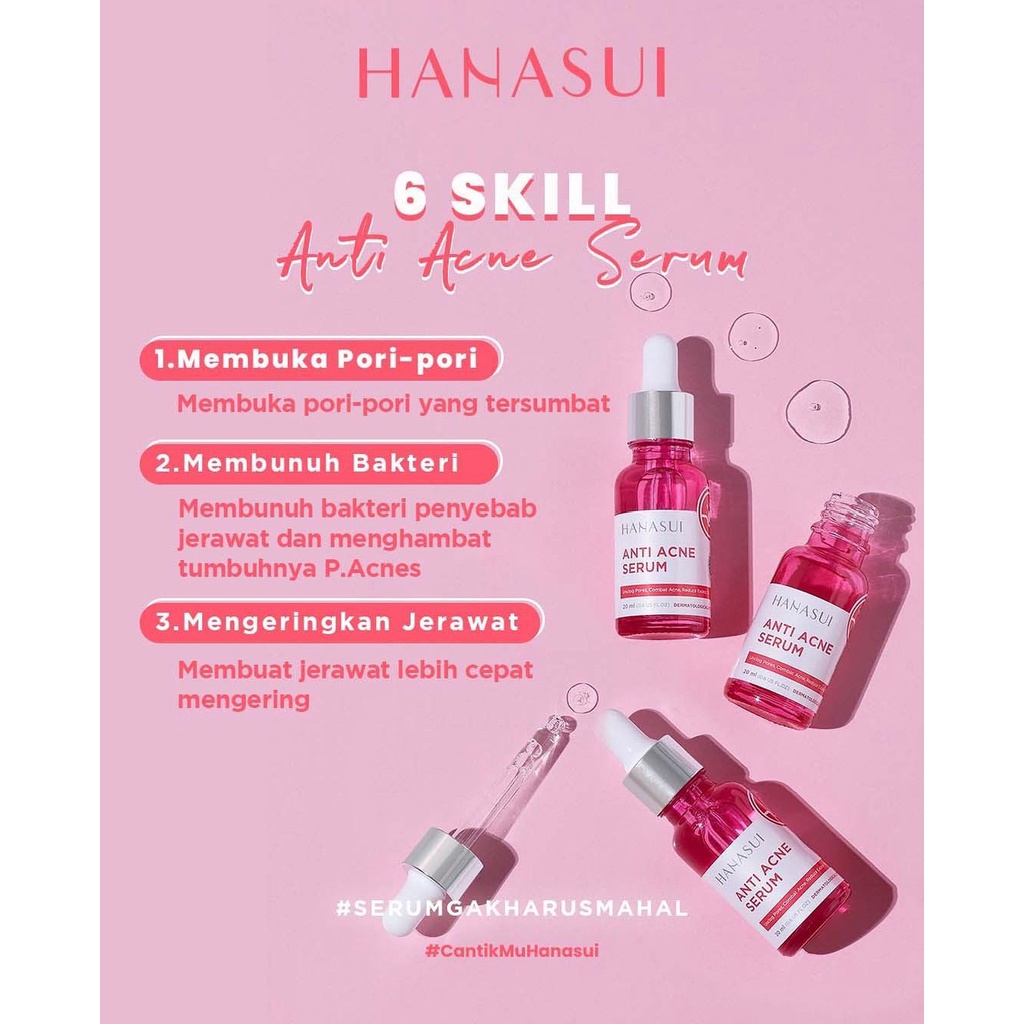 Hanasui Anti Acne Serum Perawatan Kecantikan Wajah Serum Jerawat Serum Acne Hanasui Original Bpom