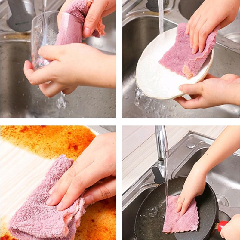 KAIN LAP DAPUR MEJA PIRING ANTI MINYAK MICROFIBER KITCHEN TOWEL MULTIFUNGSI SERAP AIR / KAIN LAP DAPUR SERBAGUNA