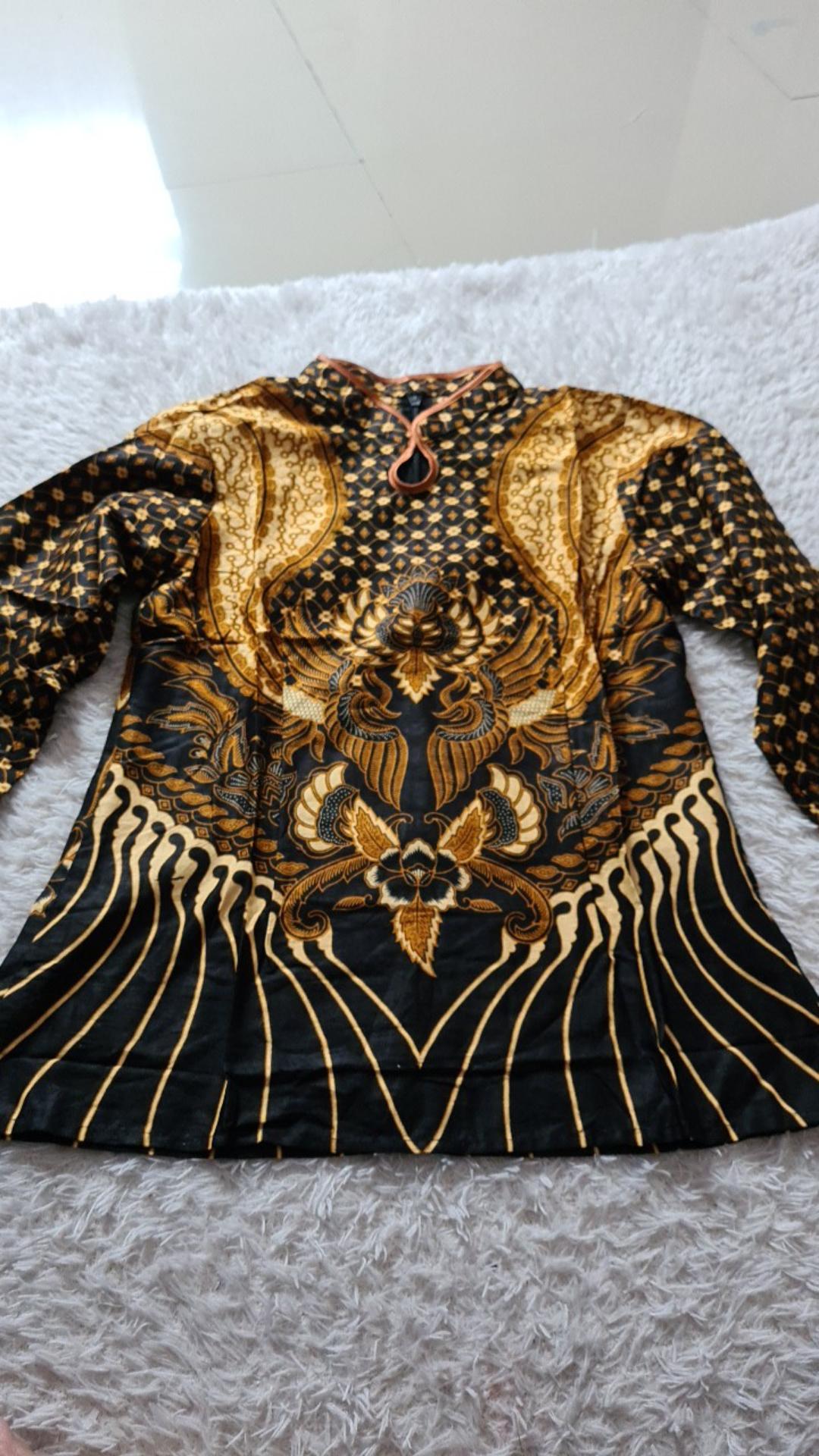 Blouse Batik Wanita Motif Merak Mahkota - Atasan Batik Modern - Size S-m-l-xl-xxl-3l-4l-5l - Kantor