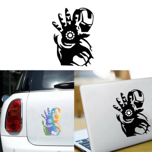 Stiker Iron Man Untuk Mobil Cutting Sticker Kaca Body Mobil Motor Atau Laptop Shopee Indonesia