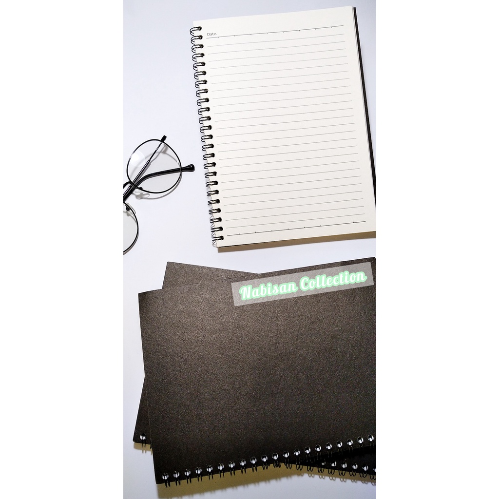 

Notebook | Buku Tulis Spiral A5 Hitam | Notebook A5