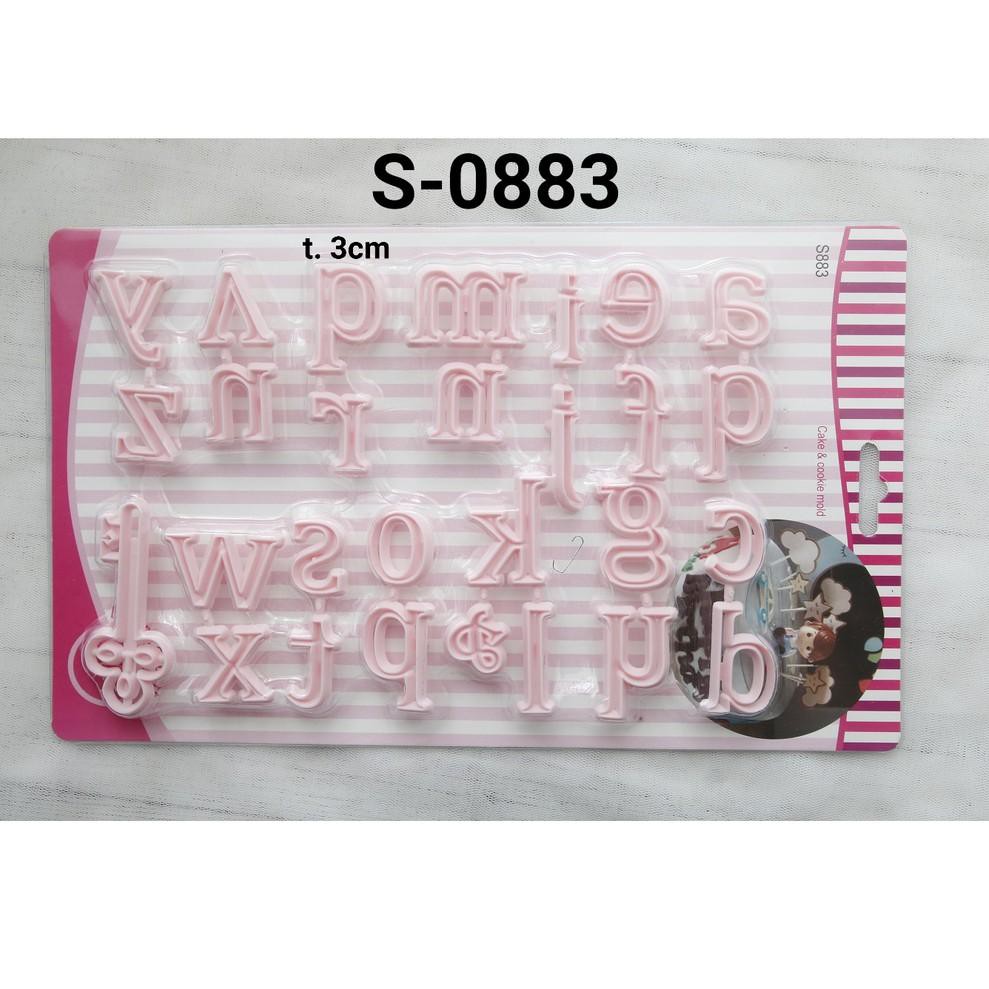 

S-0883 Cutter embosser fondant cutter huruf kecil abjad (ART. X21)