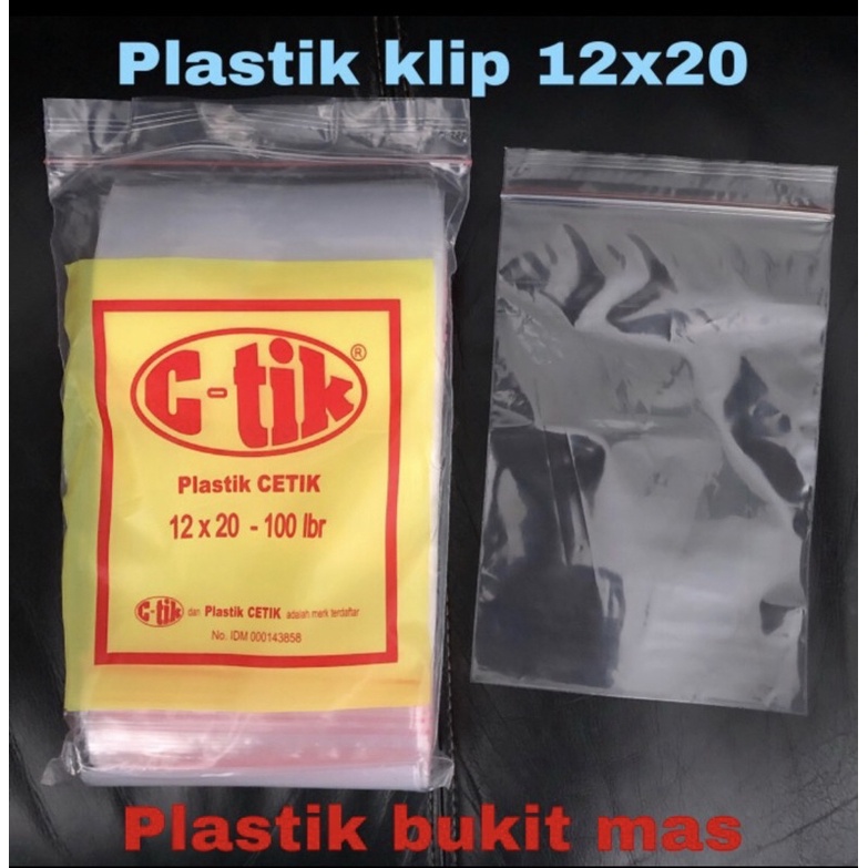Plastik klip 12x20 ziplock cetik zipper 12x20 plastik masker termurah