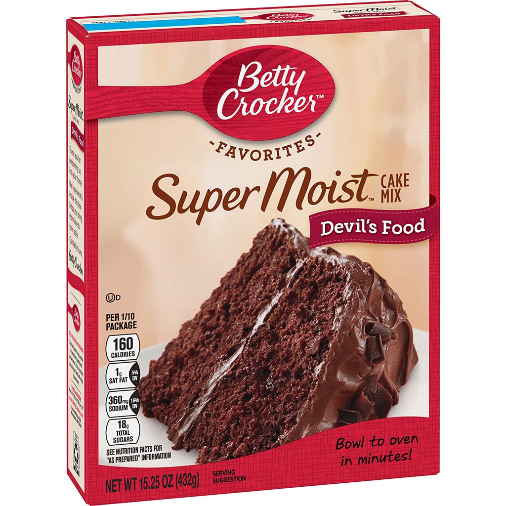 

Betty Crocker Supermoist Devils Food Cake Mix 432 Gr