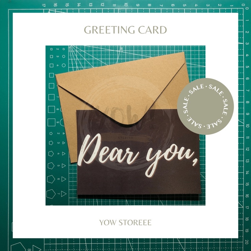 

[YOW CARD] Kartu Ucapan dengan Amplop Kraft Coklat / Greeting Card with Brown Kraft Envelope - Thankful for You / Thank You Card / Dear You, Happy Birthday / Happy Valentines / Happy Wedding / Token of Appreciation Edition - YOW STOREEE